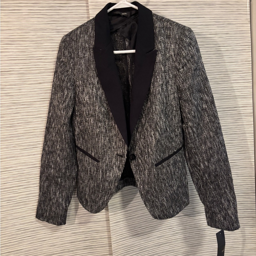 Mossimo Textured Black and White Blazer